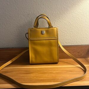 Fossil Gemma Leather Mini Tote (Sunflower)